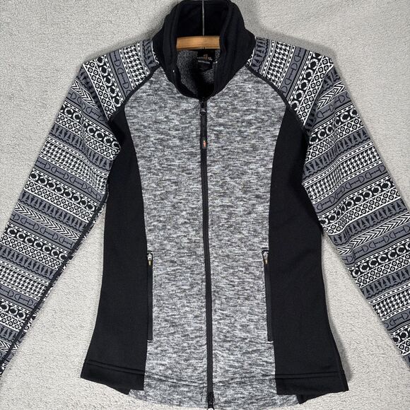 Kerrits Womens Size S Bit of Horses Sweater Jacket Full Zip Fair Isle Equestrian - Picture 2 of 15